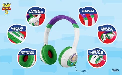 eKids Toy Story 5 Buzz Lightyear سماعات بلوتوث لاسلكية للأطفال in Saudi Arabia