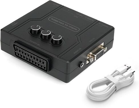 BITFUNX RGBS/VGA/SCART to Component Adapter, Plug&Play for Retro Game Host in Saudi Arabia