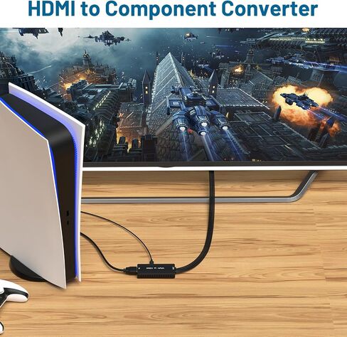 HDMI to Component Converter, HDMI to YPbPr Adapter Support 1080P/720p Compatible DVD, VCD, PS3/PS4, Xbox, Wii to New HD TV/Monitor. in Saudi Arabia
