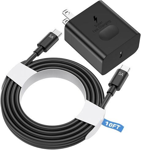 45W Super Fast Charger 10ft USB C Cable Fast Charging with Android Phone Charger Fast Charging Block for Samsung Galaxy S25/S25 Ultra/S25+/S24 Ultra/S24/S24+/S23 Ultra/S23/S22/S20/S21/Note 20/Note 10 in Saudi Arabia