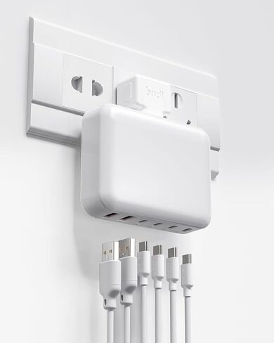 BUDI Flat USB C Wall Charger, 34W 4-Port USB Charger Block, Fast Charging Block with 20W Port Power Delivery and Dual Type-C for iPhone 17/16/15/14/13/12/11/Pro Max/XS/XR/8/7,Tablets in Saudi Arabia