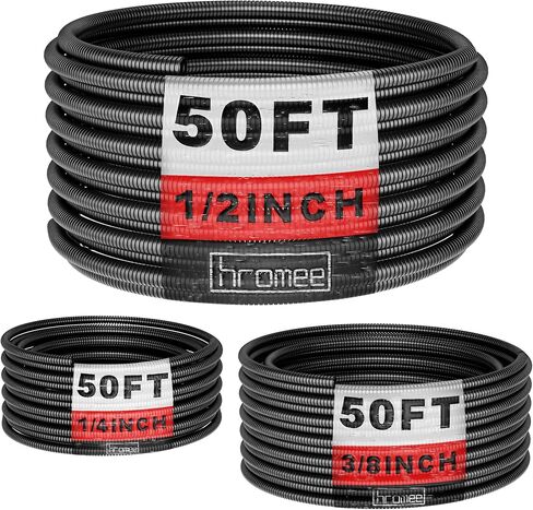 Hromee Wire Loom 1/4", 1/2", 3/8 Inch x 50 FT in Saudi Arabia