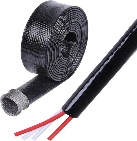 Silicone Fiberglass Sleeve Heat Shield Tubing 3/16"-9ft in Kuwait