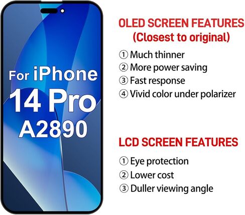 استبدال شاشة OLED ناعمة لهاتف iPhone 14 Pro مقاس 6.1 بوصة 120 هرتز in Saudi Arabia