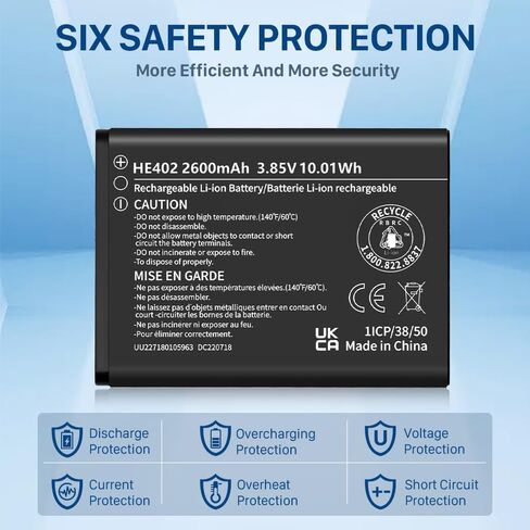 SHENMZ 2600mAh HE402 Battery for Nokia 2780 Flip/AT&T Flex in Saudi Arabia