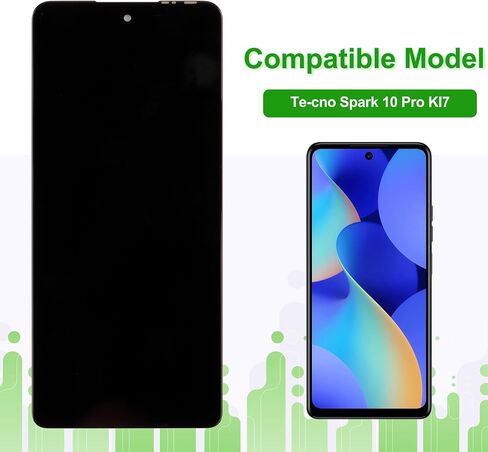 استبدال شاشة LCD جديدة متوافقة مع Tecno Spark 10 Pro KI7 6.8 بوصة مجموعة محول الأرقام لشاشة تعمل باللمس مع مجموعة أدوات الإصلاح in Saudi Arabia