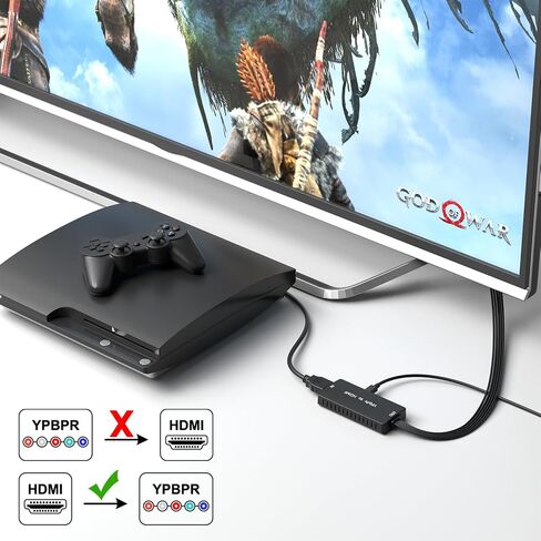 HDMI to Component Converter, YPbPr + R/L Audio Adapter Converter 1080P 5RGB Converter for Blu-ray DVD, STB, PC, Xbox, Roku, DVD Players in Saudi Arabia