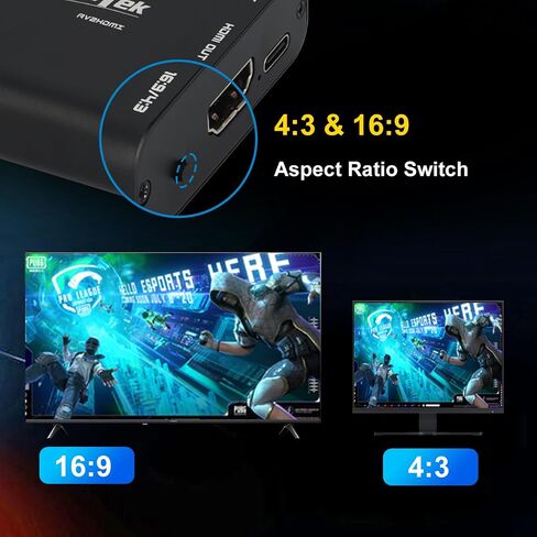 محول zowietek AV/RCA/CVBS إلى HDMI، ألومنيوم ممتاز متين، لا يوجد تأخير للألعاب، التوصيل والتشغيل، مفتاح 4:3/16:9، طاقة من النوع C، متوافق مع Wii، N64، PS، SNES، DVD، VHS، VCR، PC in Saudi Arabia