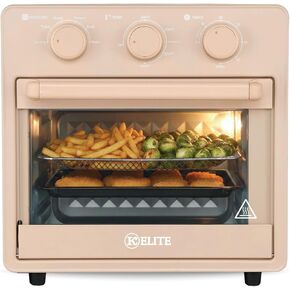 Kitchen Elite Mechanical Air Fryer Oven with Viewing Window, 16 Qt, Pink in Saudi Arabia