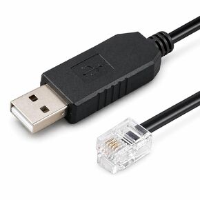 USB to RS232 Serial RJ12 6P6C Adapter Cable for Leadshine Stepper Motor & Servo Drive Tuning, USB RS232 to RJ12 Programming Cable (6ft) in Saudi Arabia