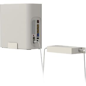 حامل جداري لألياف AT&T (Arris) BGW320، حامل حائط معدني ثقيل لبوابة مودم الإنترنت AT&T BGW-320 + حامل مكعبات الطاقة الأصلي، سهل التركيب مع جميع الأجهزة المتضمنة (حامل أبيض فقط) in Kuwait