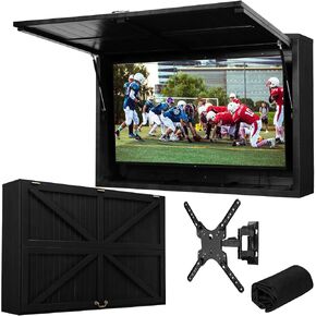 Coperat Weatherproof Solid Wood Outdoor TV Enclosure Fits 32–55 Inch TVs in Saudi Arabia