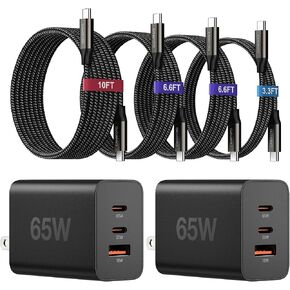 شاحن فائق السرعة بقدرة 65 وات من النوع C، و3 منافذ USB C شاحن سريع PPS/PD/QC in Saudi Arabia