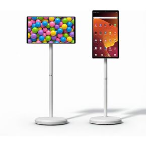 32-Inch FHD Smart Portable TV, Rolling TV on Wheels, Built-in Battery, Android 15 OS, Touch Screen Monitor, 6GB RAM + 128GB Storage, 8MP Camera, Full Swivel Rotation, Voice Remote in Saudi Arabia
