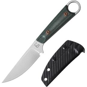 Fixed Blade Knife with Sheath,3.22inch 14C28N Steel Blade Knives,EDC Knife Micarta Handle with Full Tang Design Knives for Outdoor,Gift for Men(Green) in Saudi Arabia