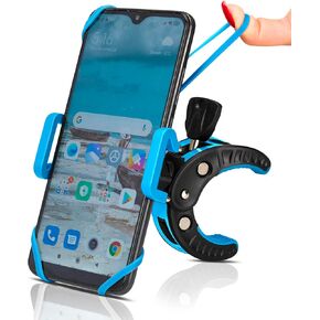 Baby Stroller Phone Holder, Shopping Cart, Golf Cart, Push Cart, Bike Phone Mount, for Motorcycle, Scooter, ATV, Boat, Spin Bike, Treadmill, Handlebar- Universal- iPhone, Cell Phone Clamp (Grey) in Kuwait