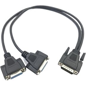 DB15 ON/E Point Two Data Cable 1 Signal All Copper Shielding Customized 15PIN to DB15 Male to 2 Female 0.5M 1m 2m(1m) in Saudi Arabia