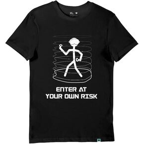 Rebuff Reality Enter at Your Own Risk VR Gaming Shirt – Graphic Tee, VR Merch, Gaming Apparel, Virtual Reality Accessories in Kuwait