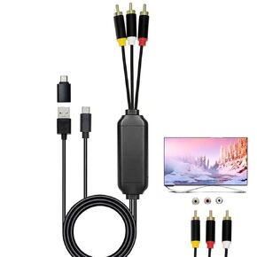 USB-C to RCA Cable Adapter for Screen Mirroring, 6FT Audio Video in Saudi Arabia