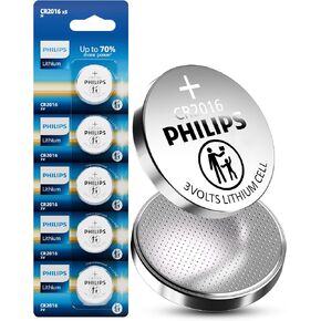 PHILIPS CR2016 Lithium Cell Battery 5 Pack, in Saudi Arabia