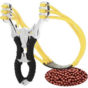 Slingshot 3 Slots, 6 Strands of Power - Premium Zinc Alloy Slingshot for Outdoor Adventure - White Bull Series in Saudi Arabia