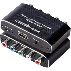 Component to HDMI, Component to HDMI Converter, YPbPr to HDMI Converter Supports Video Audio HDMI V1.4 for DVD PSP Xbox 360 PS2 Nintendo to HDTV Monitor and Projector (Black) in Saudi Arabia