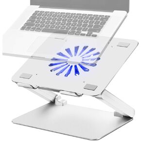 SOUNDANCE Laptop Cooling Pad with Low-Noise Fan and 3.0 USB Hubs, Ventilated Laptop Cooler Prevent Overheating, Ergonomic Laptop Stand Support Up to 17" Gaming Notebook Computer, Aluminum in Kuwait