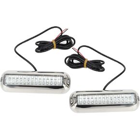 Underwater Boat Light 42LED Super Bright Marine Transom Light for Pontoon and RV 2pcs Stainless Steel Chrome (Green) in Saudi Arabia