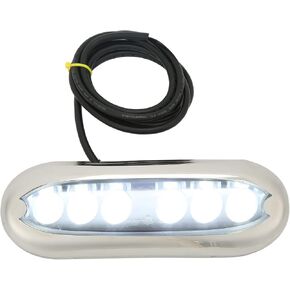 Boat Underwater Light, 12V 24V 6 LED Marine Submersible Lamp IP68 Hull Light for Ships Yachts Motorboats (White Light) in Saudi Arabia