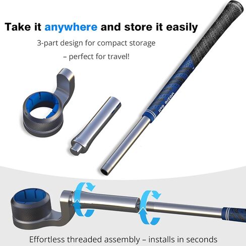 YEZRO Y14 Golf Club Attachment for Meta Quest 3/Quest 3S/2, 20.5" Weighted VR Golf Club Handle Accessories for Golf + — Aluminum One-Piece Build, Real Grip, No Screws — for Right Controller in Saudi Arabia