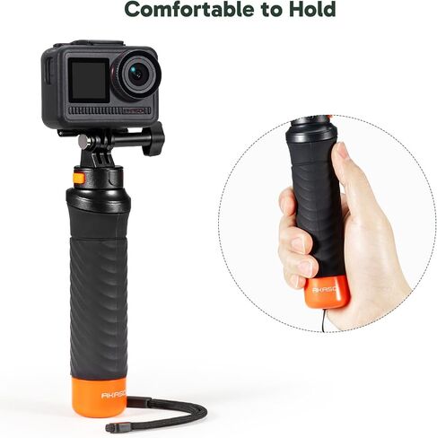 AKASO Underwater Accessory Kit for Action Camera - 64GB MicroSD Card + Waterproof Floating Hand Grip + 131ft (40m) Waterproof Underwater Light + Camera Carrying Case in Saudi Arabia