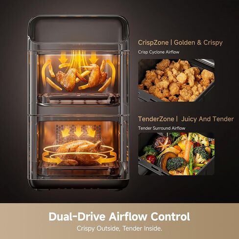 Dreame 10Qt Dual Basket Air Fryer, Ceramic Coated, Dual-Zone Compact Design in Saudi Arabia