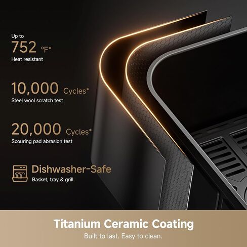 Dreame 10Qt Dual Basket Air Fryer, Ceramic Coated, Dual-Zone Compact Design in Saudi Arabia