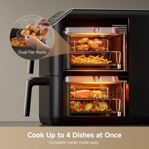 Dreame 10Qt Dual Basket Air Fryer, Ceramic Coated, Dual-Zone Compact Design in Saudi Arabia