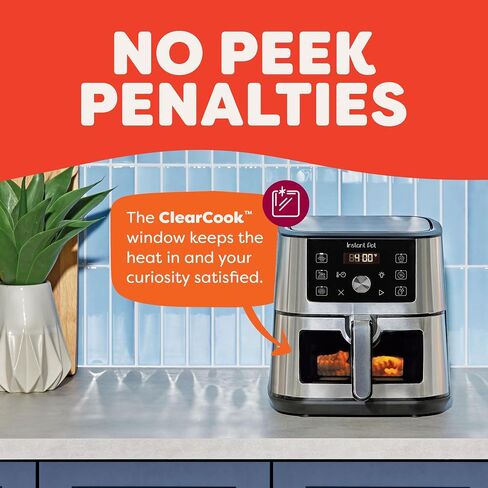 Instant Pot 4QT VORTEX 6-in-1 Mini Air Fryer, Air fry, Bake, Roast, Broil, Dehydrate or Reheat, Stainless Steel, 4 Quarts in Saudi Arabia