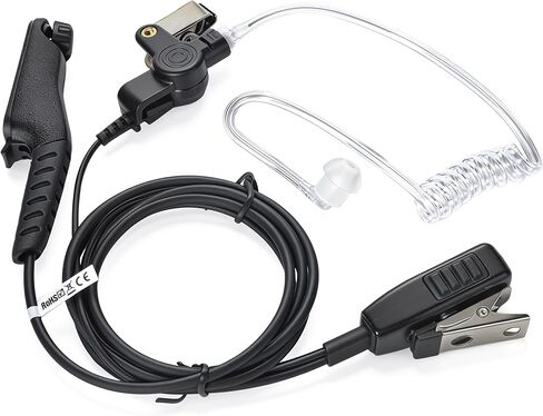 سماعة أذن للمراقبة TWAYRDIO مع ميكروفون لجهاز Motorola MOTOTRBO R7 ION MXP600 APX N70 لأجهزة الراديو ثنائية الاتجاه، سماعة رأس لاسلكية لأنبوب صوتي سري مع ميكروفون لإنفاذ قانون الشرطة الأمنية in Saudi Arabia