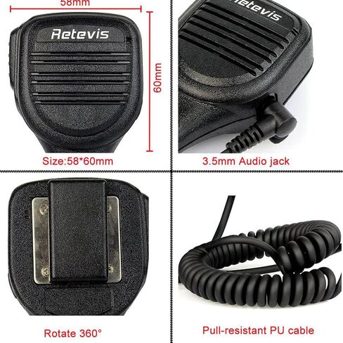 ميكروفون مكبر صوت Retevis Walkie Talkies، 2 دبوس، 1 حزمة in Saudi Arabia