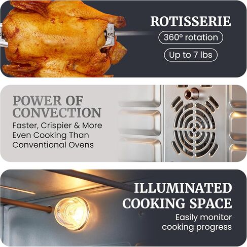Elite Gourmet ETO4510B# French Door Convection Oven 47.5Qt, Stainless Steel in Saudi Arabia
