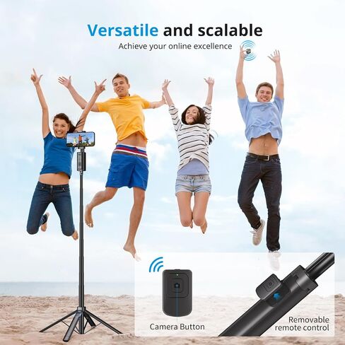 Fuloview Auto Face Tracking Tripod,67''Phone Tripod for iPhone,360° Rotation Follows Your Movement,Bluetooth Remote,Phone Holder for Vlog,Live Streaming, Video Call,Content Creators. in Saudi Arabia
