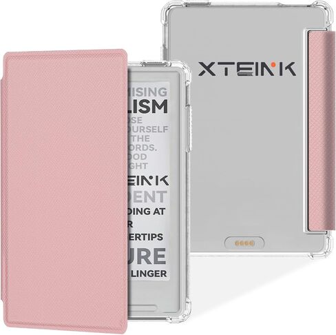 حافظة للقارئ الإلكتروني Xteink X3، غطاء خلفي شفاف ناعم من مادة TPU، أسود صخري in Saudi Arabia