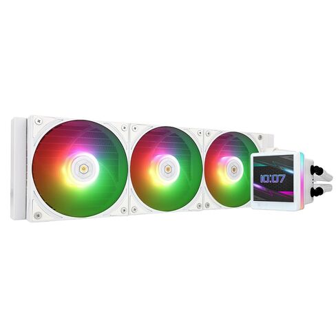 Thermalright Grand Vision 240 ARGB White AIO CPU Liquid Cooler,IPS LCD Screen with 480x480 Resolution,for AM4/AM5/LGA1851/1700,‘3.4 inch’Magnet-Absorbent LCD Screen for Images,Water-Cooled Radiator in Saudi Arabia