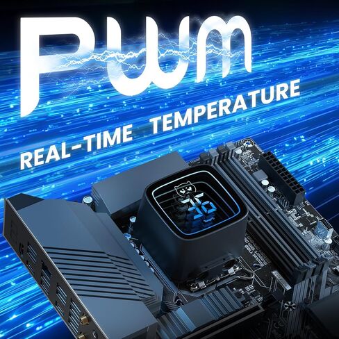 120MM CPU Liquid Cooler with Digital Display Pump,AIO CPU Water Cooler,120mm ARGB PWM Fans,28 Led Besds,LGA 1700/1200/115X/1366/775&AM5/AM4 in Saudi Arabia