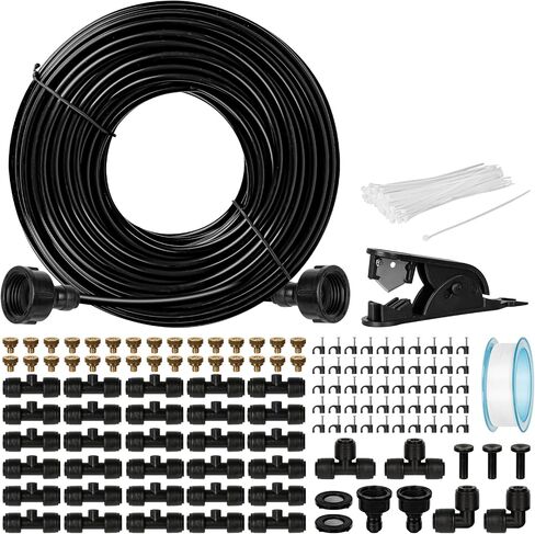 OnBrand 100FT Misters for Outside Patio with 3/4" Adapter and 2 T-Joints in Saudi Arabia
