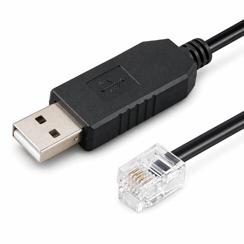 كابل محول USB إلى RS232 Serial RJ12 6P6C لمحرك متدرج Leadshine وضبط محرك مؤازر، كابل برمجة USB RS232 إلى RJ12 (6 أقدام) in Saudi Arabia