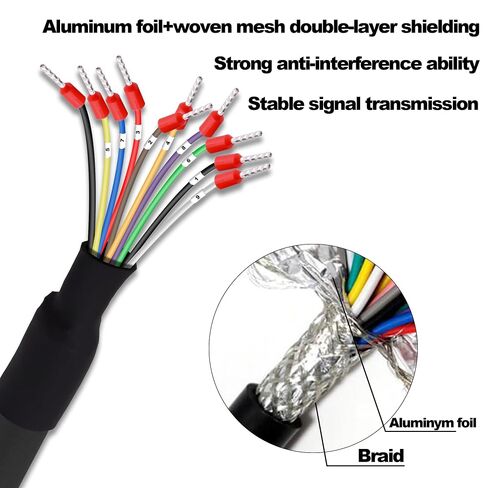 DB9 Male Connector RS232 RS485 9 Pin Serial Port Extension Cable D-SUB 9 Pin to Bare Wire with Terminal Breakout -Black-1M (DB9 Male) in Saudi Arabia