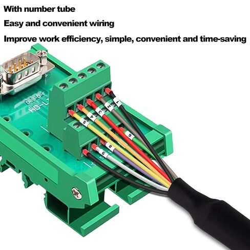 DB9 Male Connector RS232 RS485 9 Pin Serial Port Extension Cable D-SUB 9 Pin to Bare Wire with Terminal Breakout -Black-1M (DB9 Male) in Saudi Arabia