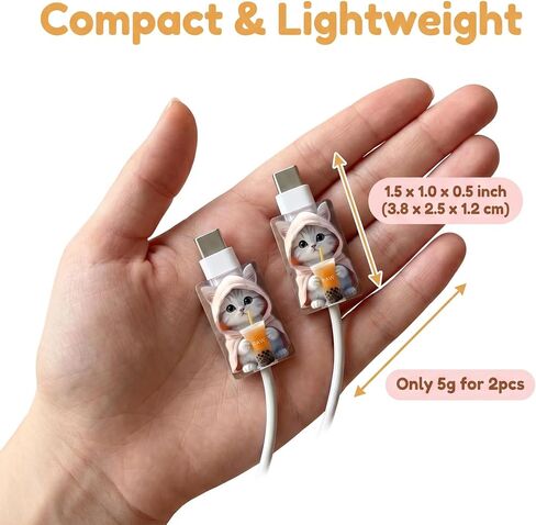 2Pcs 3D Charger Cord Protector Cord Protector for Chargers Colorful Charging Cable Protectors Charging Cords Phone Saver for Most Phone and Tablet Data Lines(B) in Saudi Arabia