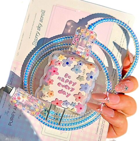 Cute Flower Charger Protector for iPhone Charger Cover, Girly Sakura Rose Floral Pattern Desgin Phone Cord Protector,Data Line USB Case Wire for iPhone iPad 18W/20W Cable Protector 15 16 17 Pro Max in Saudi Arabia
