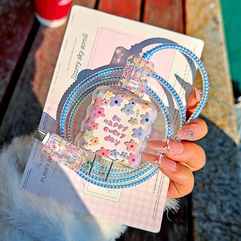 Cute Flower Charger Protector for iPhone Charger Cover, Girly Sakura Rose Floral Pattern Desgin Phone Cord Protector,Data Line USB Case Wire for iPhone iPad 18W/20W Cable Protector 15 16 17 Pro Max in Saudi Arabia