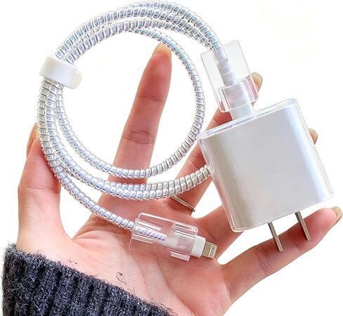 Hurgoer Cable Protector Compatible with iPhone 18W/20W Charger Cables White in Saudi Arabia